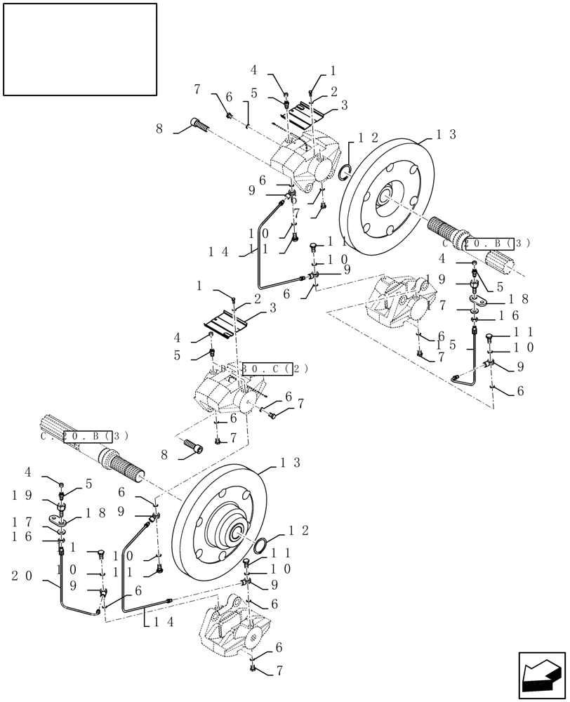 Схема запчастей Case IH AFX8010 - (D.30.C[1]) - SERVICE BRAKES C - Power Train