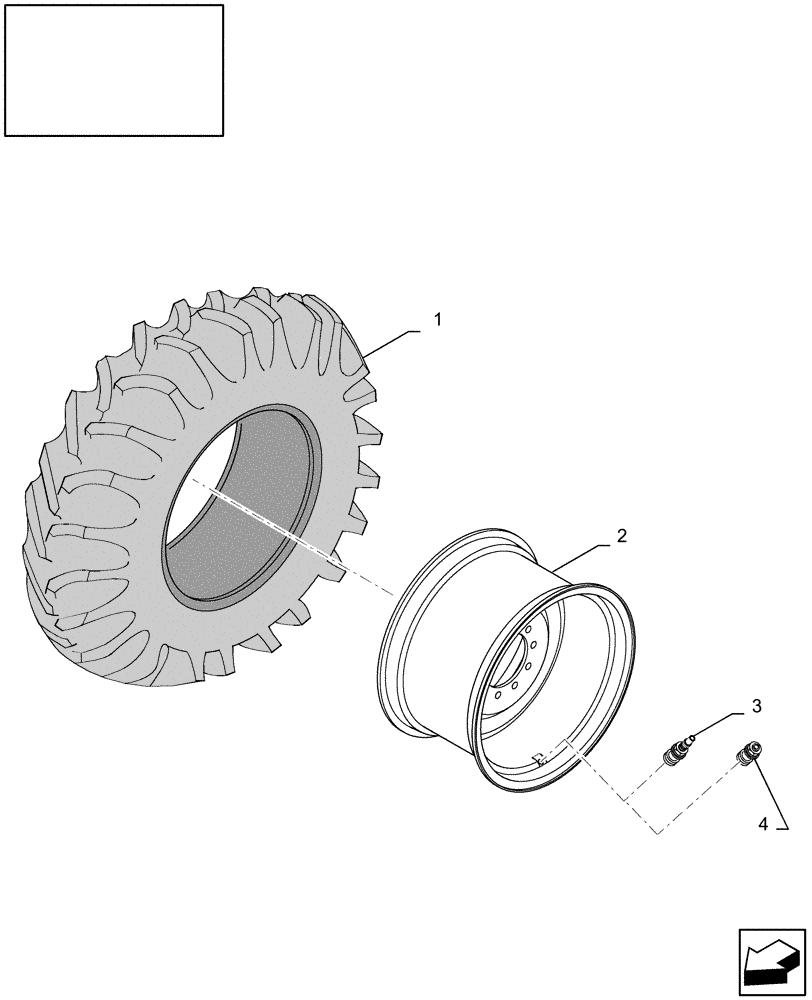 Схема запчастей Case IH AFX8010 - (D.50.C.60[3]) - WHEELS, FRONT - 32 X DW27A D - Travel