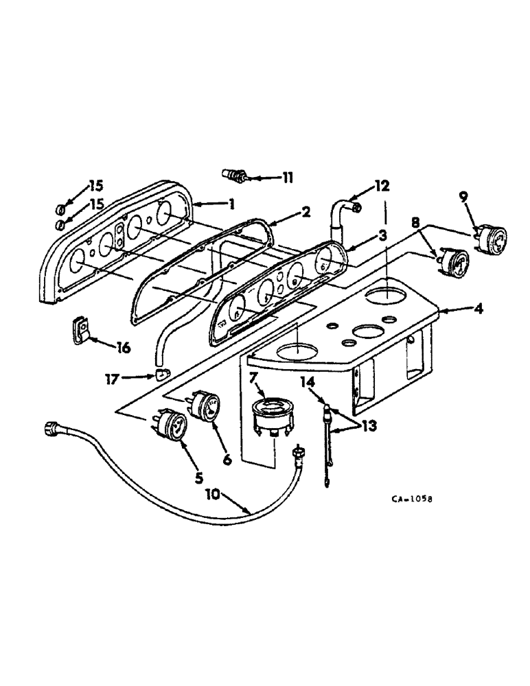 Схема запчастей Case IH 674 - (11-02) - INSTRUMENT PANEL AND GAUGES Instruments