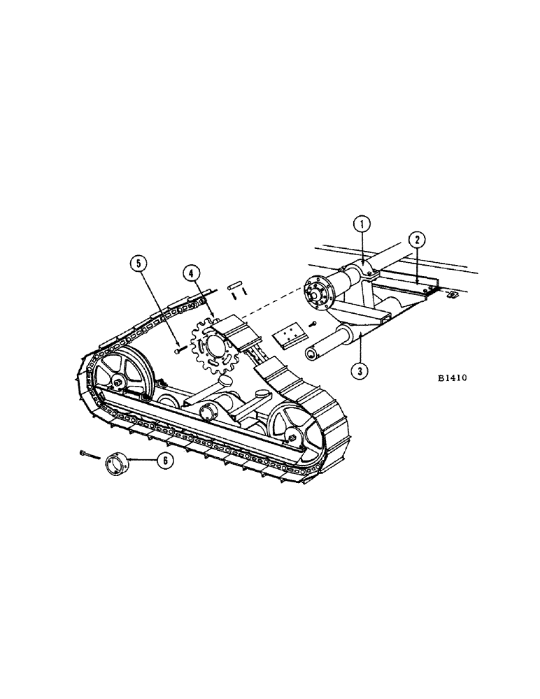 Схема запчастей Case IH 1010 - (298[A]) - BOGIE AXLE (48) - TRACKS & TRACK SUSPENSION