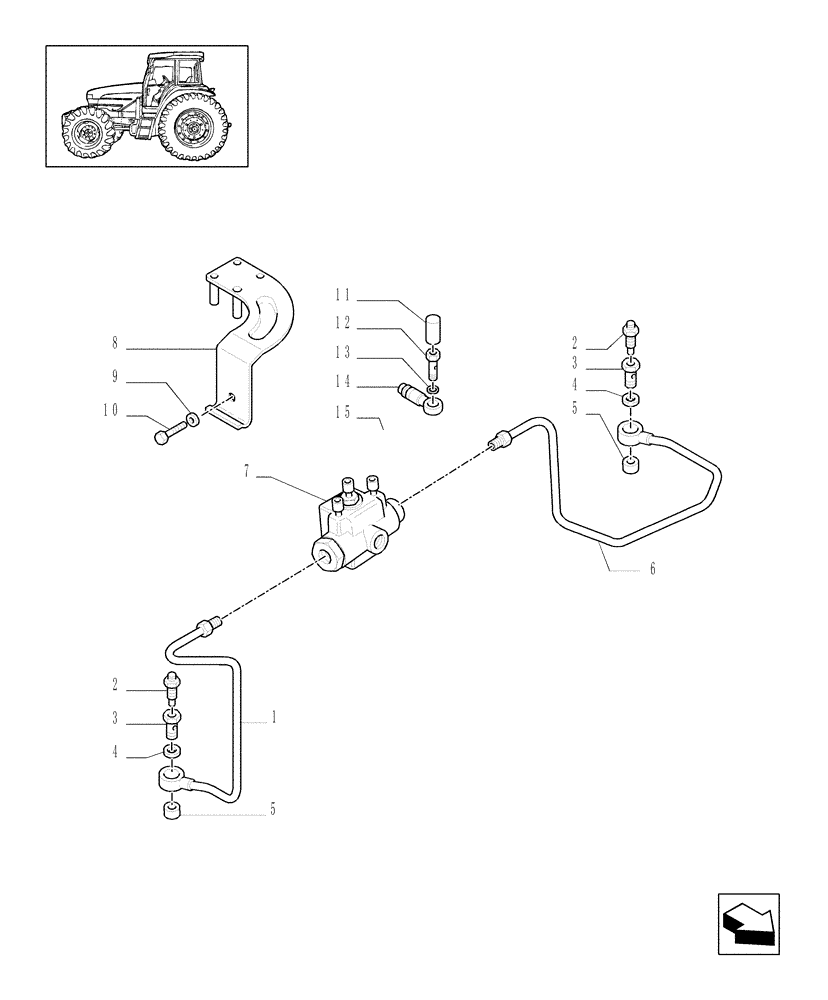 Схема запчастей Case IH MXM190 - (1.82.713/07[02]) - (VAR.396) BRAKING SYSTEM VALVE (07) - HYDRAULIC SYSTEM