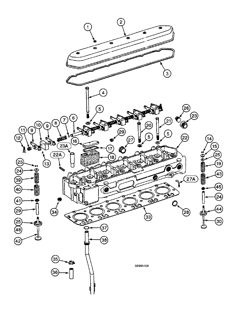 Схема запчастей Case IH DT-407 - (7-14) - CYLINDER HEAD AND RELATED PARTS 