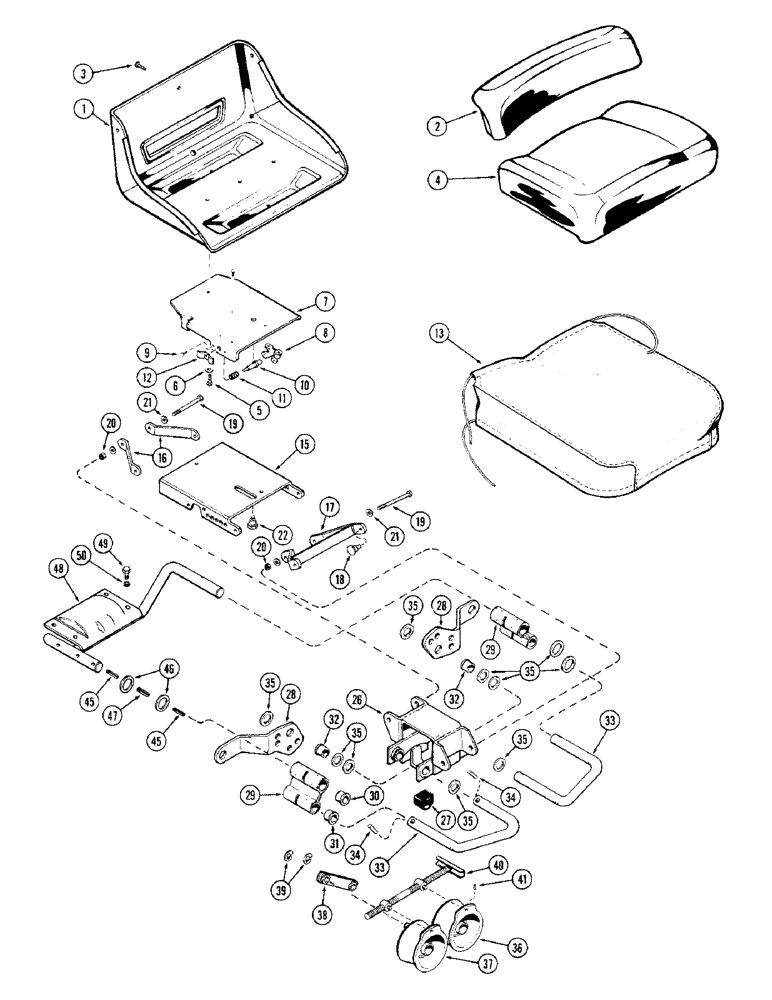 Схема запчастей Case IH M570AT - (080) - OPERATOR SEAT AND SUSPENSION (09) - CHASSIS