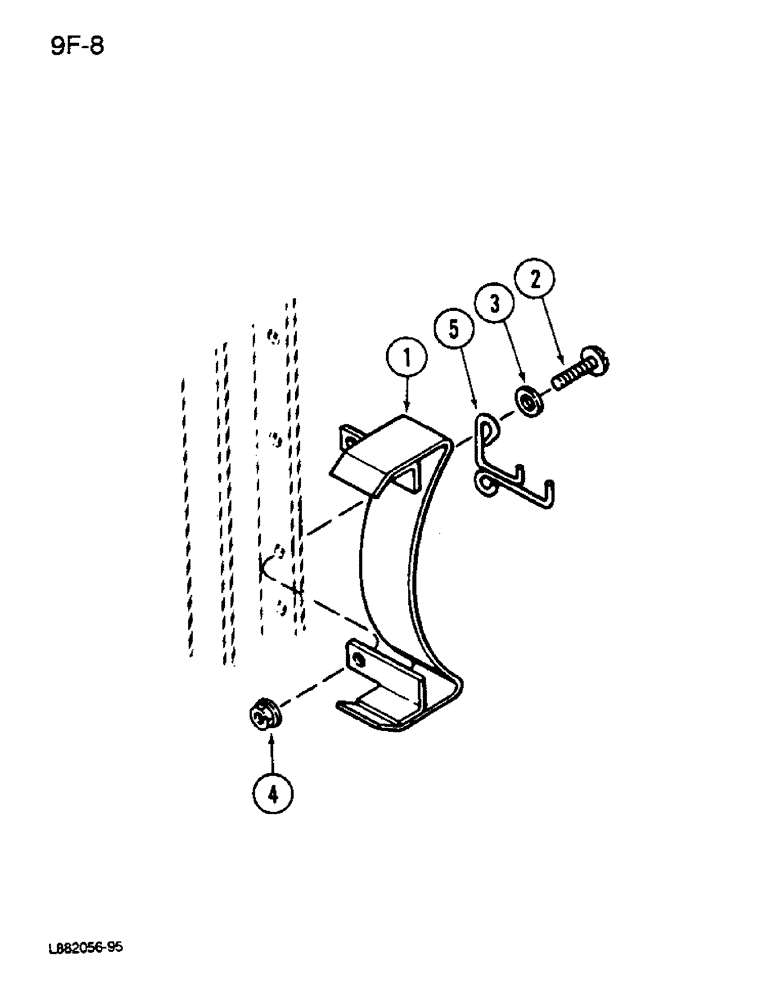 Схема запчастей Case IH 1640 - (9F-08) - STRAW SPREADER PULLEY SHIELD AND BELT GUIDE (19) - STRAW SPREADER & CHOPPER