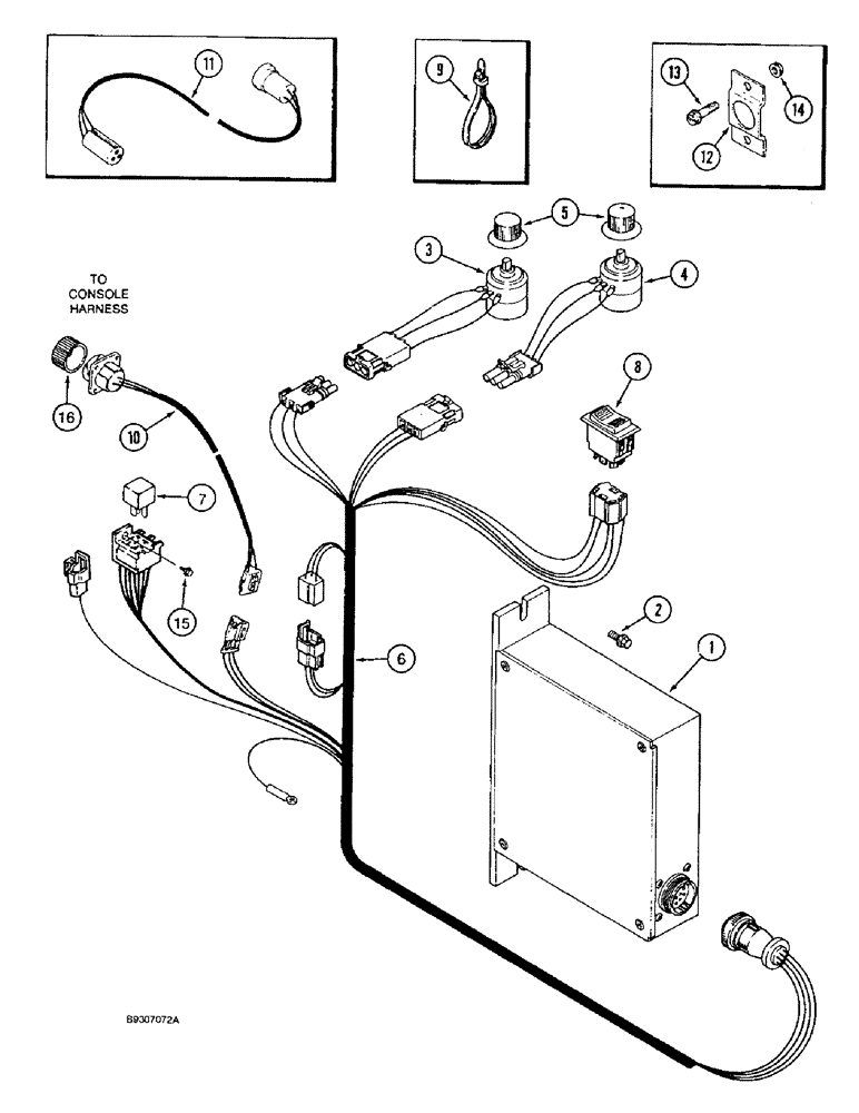 Схема запчастей Case IH 1666 - (4-34) - AUTOMATIC HEADER HEIGHT CONTROL (06) - ELECTRICAL