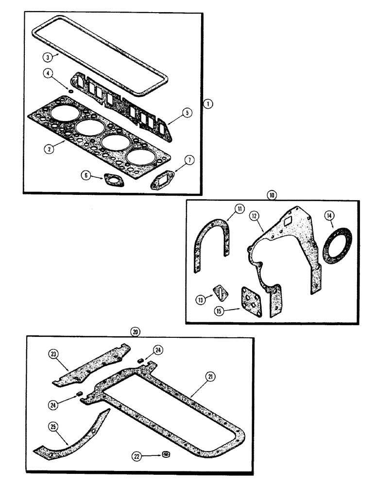 Схема запчастей Case IH M570 - (020) - ENGINE GASKET KITS, (159) SPARK IGNITION ENGINE (02) - ENGINE