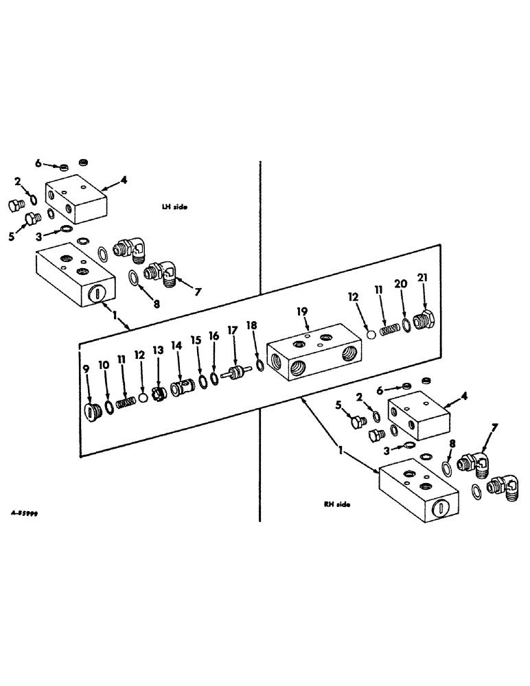 Схема запчастей Case IH 4100 - (F-33) - HYDRAULIC SYSTEM, DOUBLE ACTING CHECK VALVE AND CONNECTIONS (07) - HYDRAULIC SYSTEM