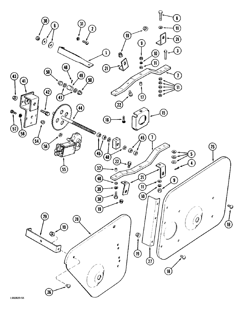 Схема запчастей Case IH 1670 - (9C-12) - CLEANING FAN DRIVE SPEED CONTROL (15) - BEATER & CLEANING FANS