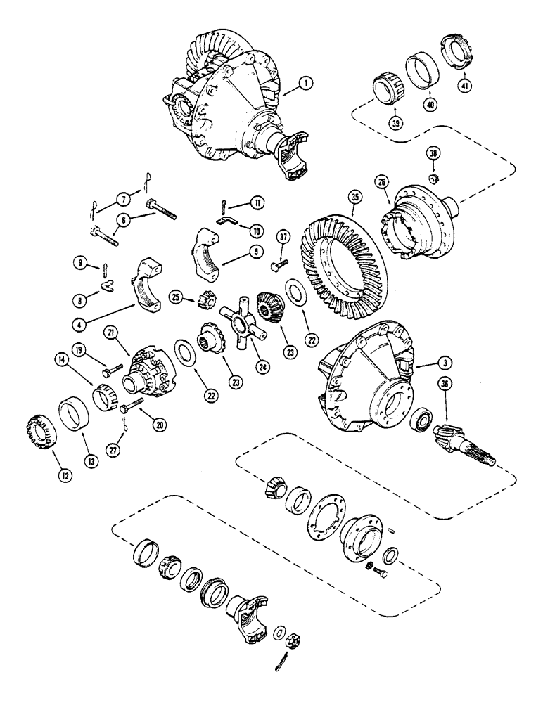 Схема запчастей Case IH 2670 - (236) - REAR AXLE DIFFERENTIAL CARRIER ASSEMBLY (06) - POWER TRAIN