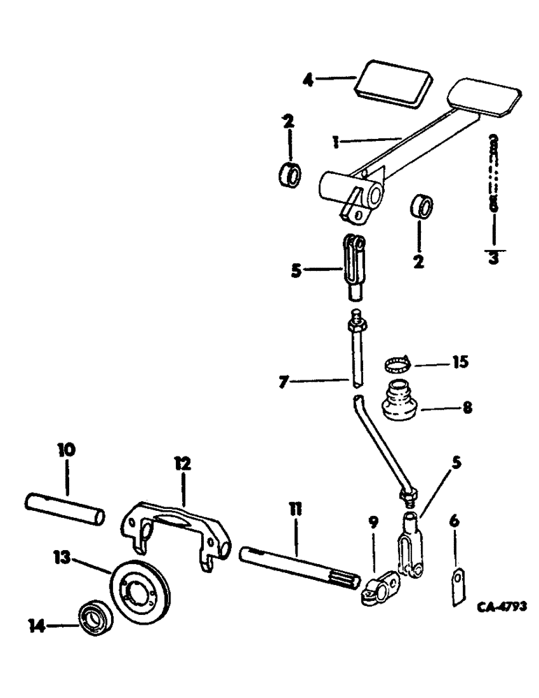 Схема запчастей Case IH 4568 - (07-03) - DRIVE TRAIN, CLUTCH CONTROLS, 4568 TRACTORS (04) - Drive Train