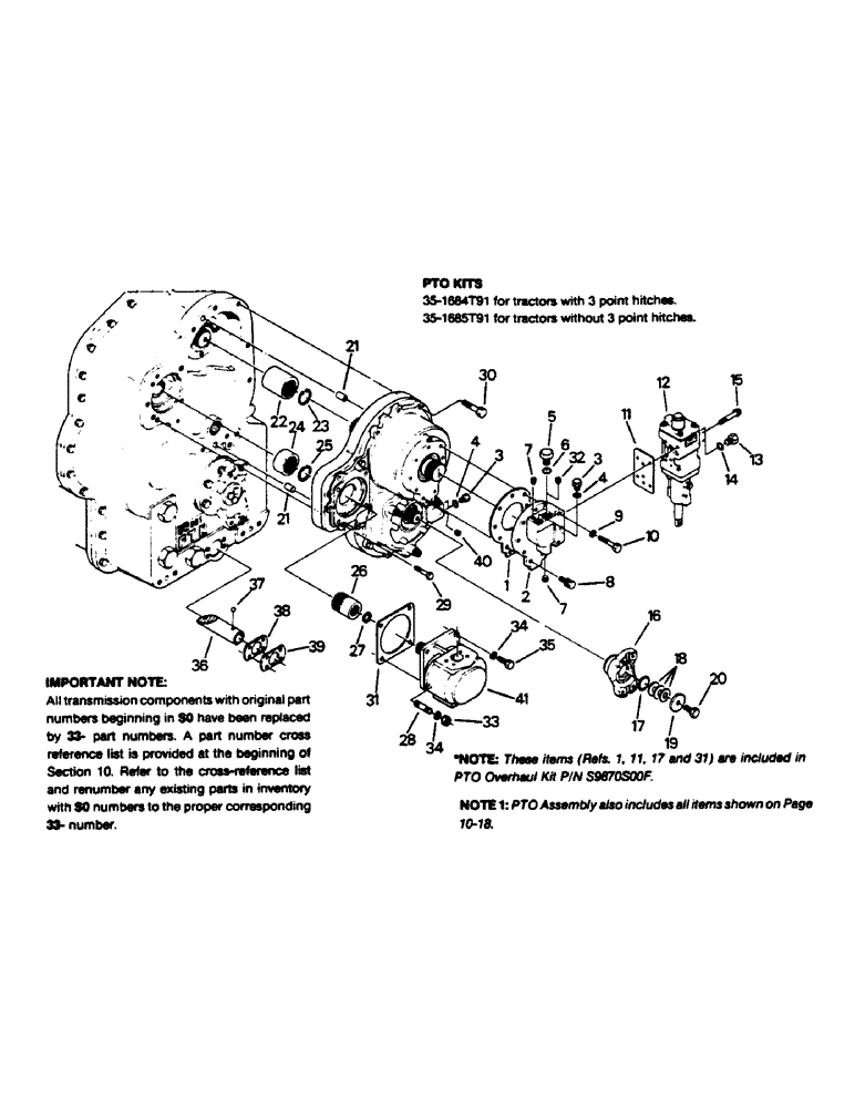 Схема запчастей Case IH 9130 - (10-16) - PTO COMPONENTS Options & Miscellaneous