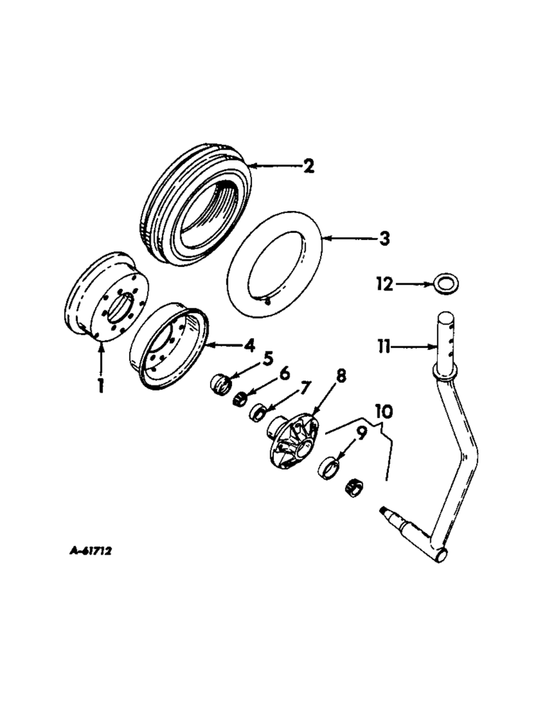 Схема запчастей Case IH 650 - (E-44) - CARRYING WHEELS, FOR FOUR ROW 