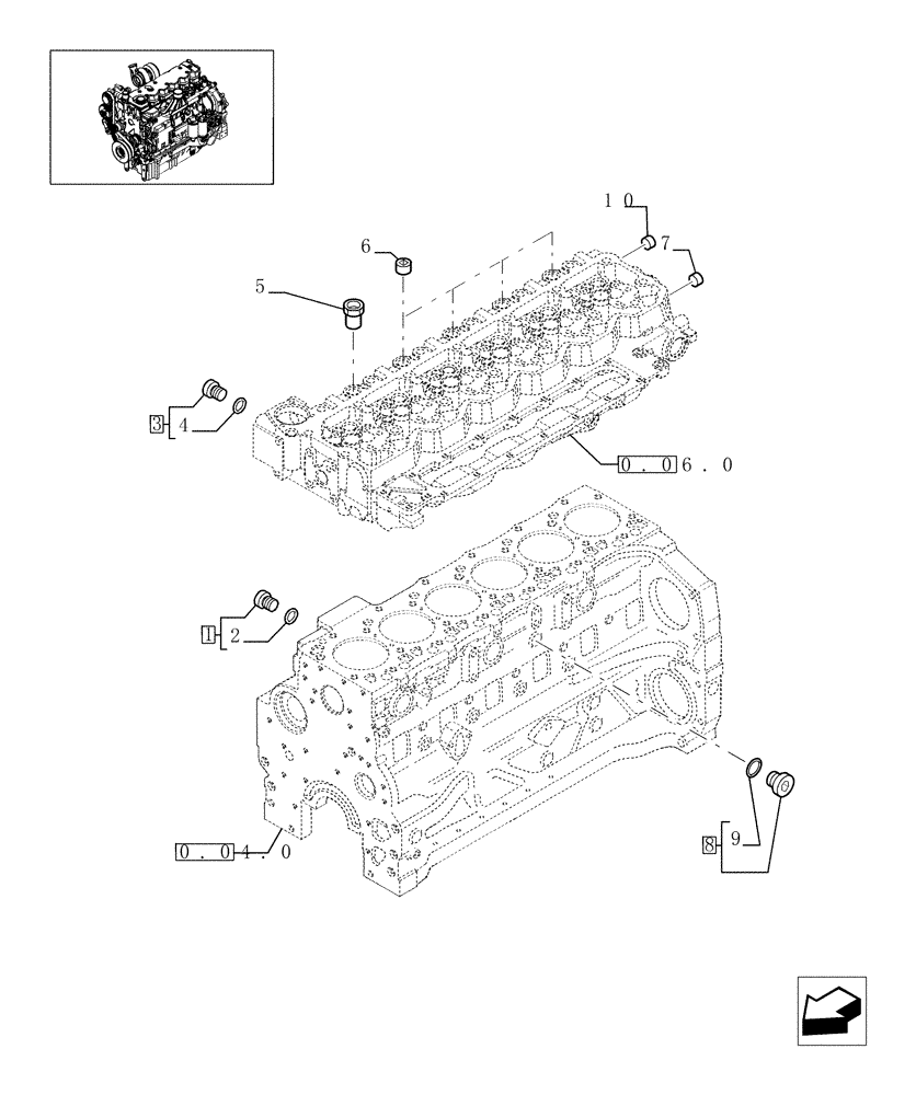 Схема запчастей Case IH PUMA 180 - (0.32.4) - ENGINE COOLING SYSTEM PIPING (01) - ENGINE