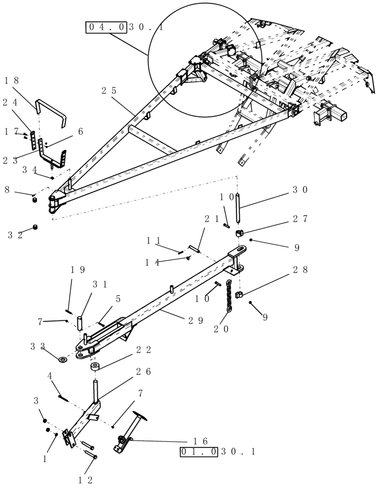 Схема запчастей Case IH ATX700 - (04.022.1) - HITCH, REAR AIR CART ASN Y8S003251 Options