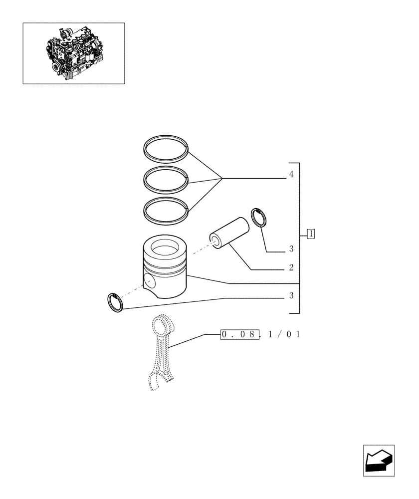 Схема запчастей Case IH MAXXUM 140 - (0.08.2/04) - PISTON ENGINE (STD + VAR.330003-332115-332116) (01) - ENGINE