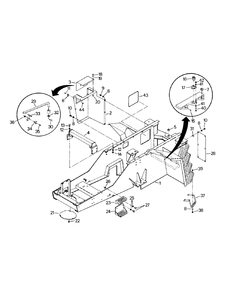 Схема запчастей Case IH CR-1225 - (06-01) - FRONT FRAME (12) - FRAME