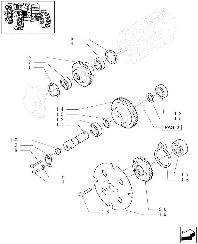 Схема запчастей Case IH MXU115 - (1.32.9[01]) - HYDRAULIC PUMP CONTROL (03) - TRANSMISSION