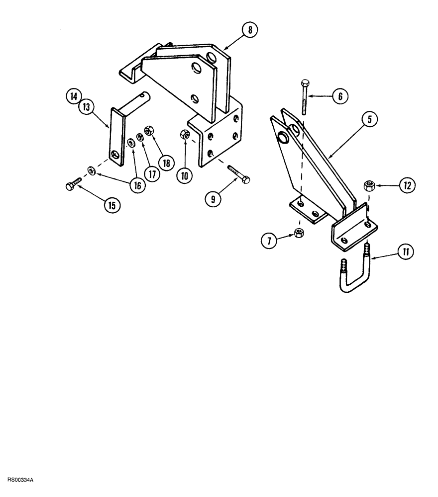 Схема запчастей Case IH 5700 - (9-096) - SECONDARY WING LIFT HINGE - FRONT, NON LEVEL MODELS, DOUBLE FOLD, 39 FOOT AND 45 FOOT WIDE (18) - MISCELLANEOUS