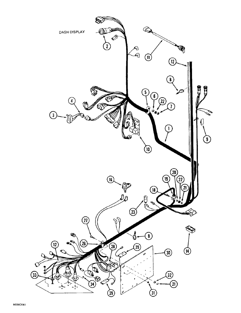 Схема запчастей Case IH 9350 - (4-02) - LOWER CAB HARNESS, SYNCHROSHIFT TRACTOR (04) - ELECTRICAL SYSTEMS