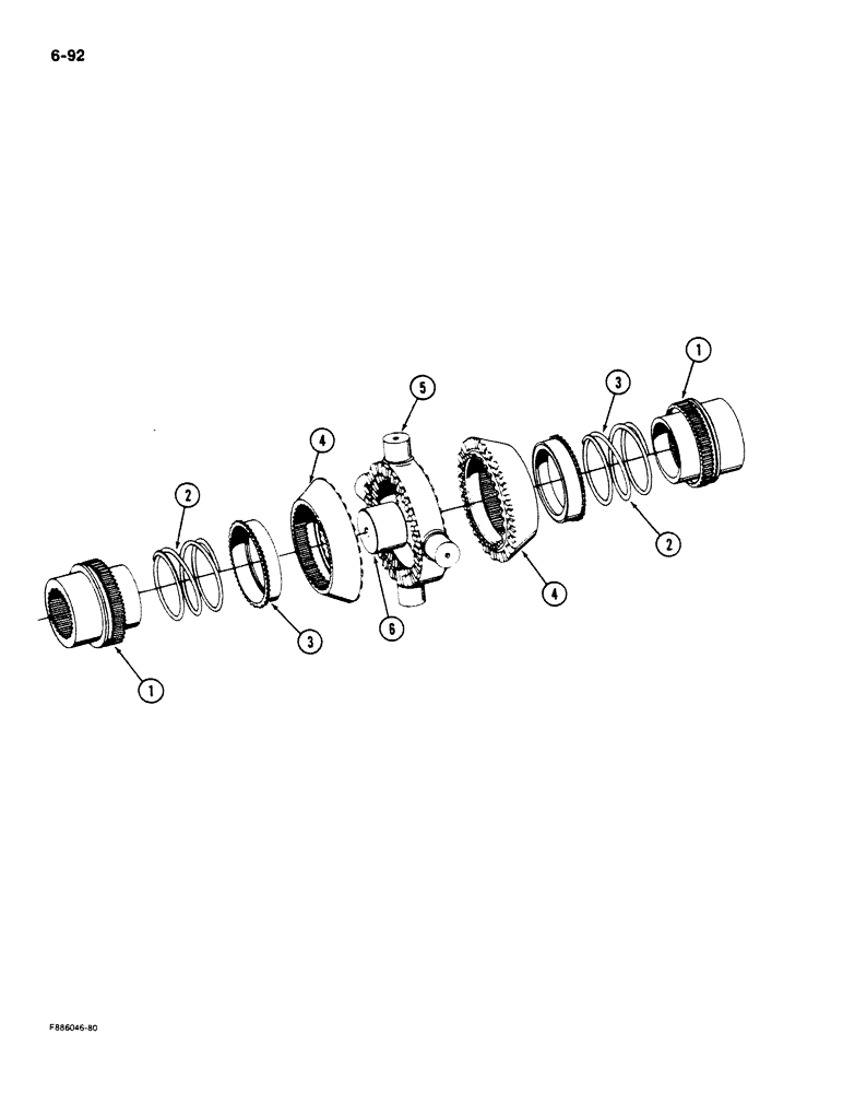 Схема запчастей Case IH STEIGER - (6-092) - AXLE ASSEMBLY, NO-SPIN ASSEMBLY, K598.70 AXLE (06) - POWER TRAIN