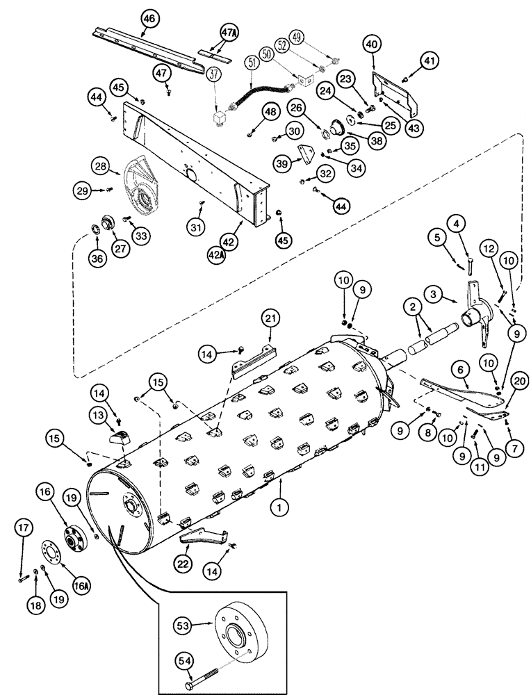 Схема запчастей Case IH 2388 - (09B-06[02]) - ROTOR ASSY - SPECIALTY, ASN JJC0273000 (14) - ROTOR, CONCANVES & SIEVE