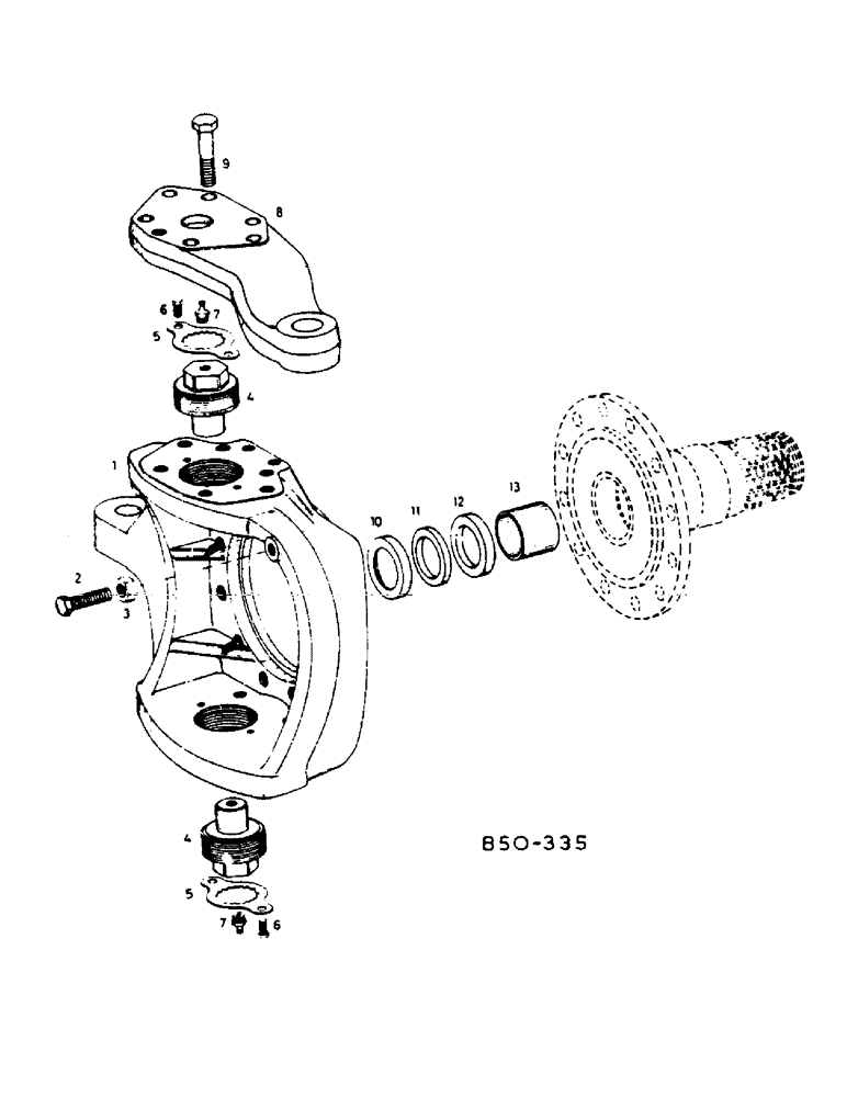 Схема запчастей Case IH 278 - (07-130) - STEERING KNUCKLE ASSY, 4-WHEEL DRIVE, Z F 4-WHEEL DRIVE (04) - Drive Train