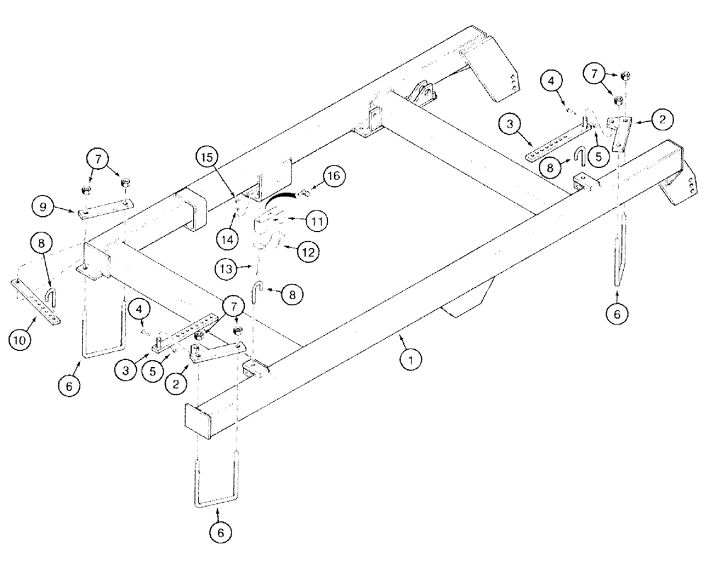 Схема запчастей Case IH 770 - (09-02) - MAIN FRAME, DISK HARROW CODED D THROUGH J (09) - CHASSIS/ATTACHMENTS