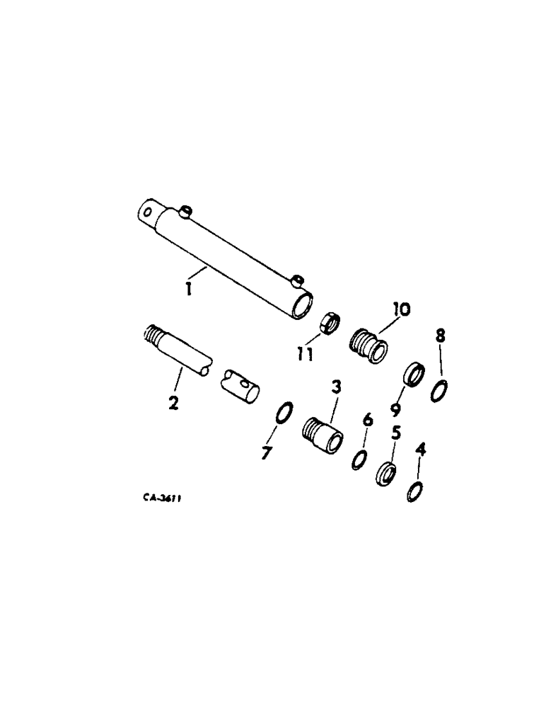 Схема запчастей Case IH 615 - (10-23) - HYDRAULICS, HYDRAULIC REEL LIFT CYLINDER, MASTER CYL (07) - HYDRAULICS