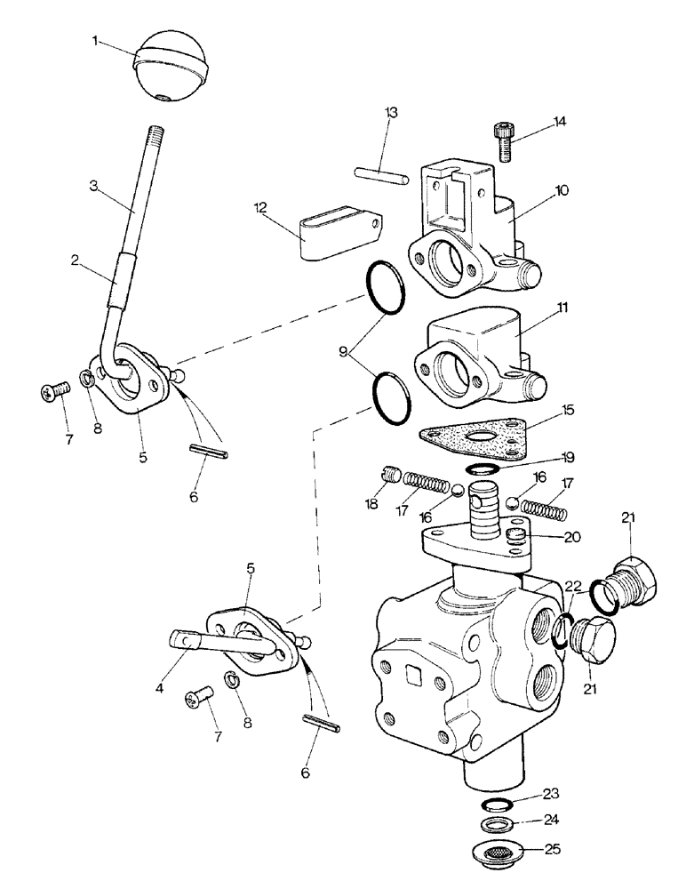 Схема запчастей Case IH 1690 - (K25-1) - THREE WAY VALVE ASSEMBLY, HIGH PLATFORM, CAB, LOW PROFILE (07) - HYDRAULICS