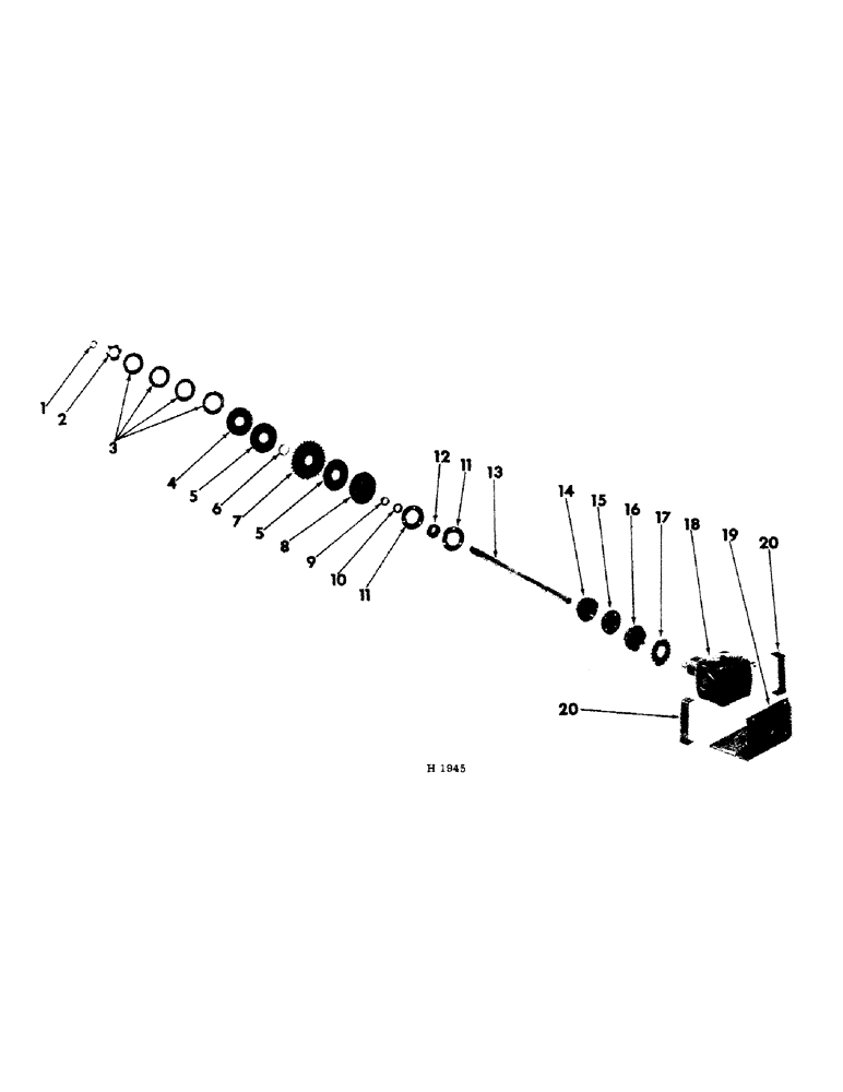 Схема запчастей Case IH 320 - (M-10) - MAIN DRIVE SHAFT 