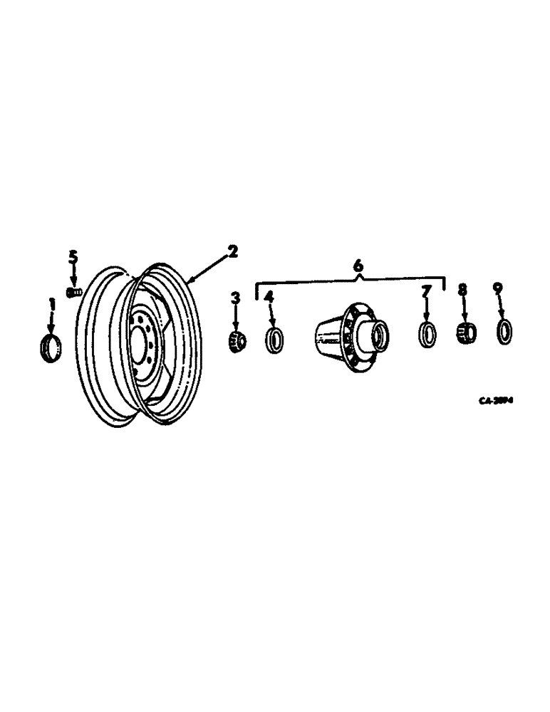 Схема запчастей Case IH VARIOUS - (D-13) - WHEEL AND HUB ASSY 