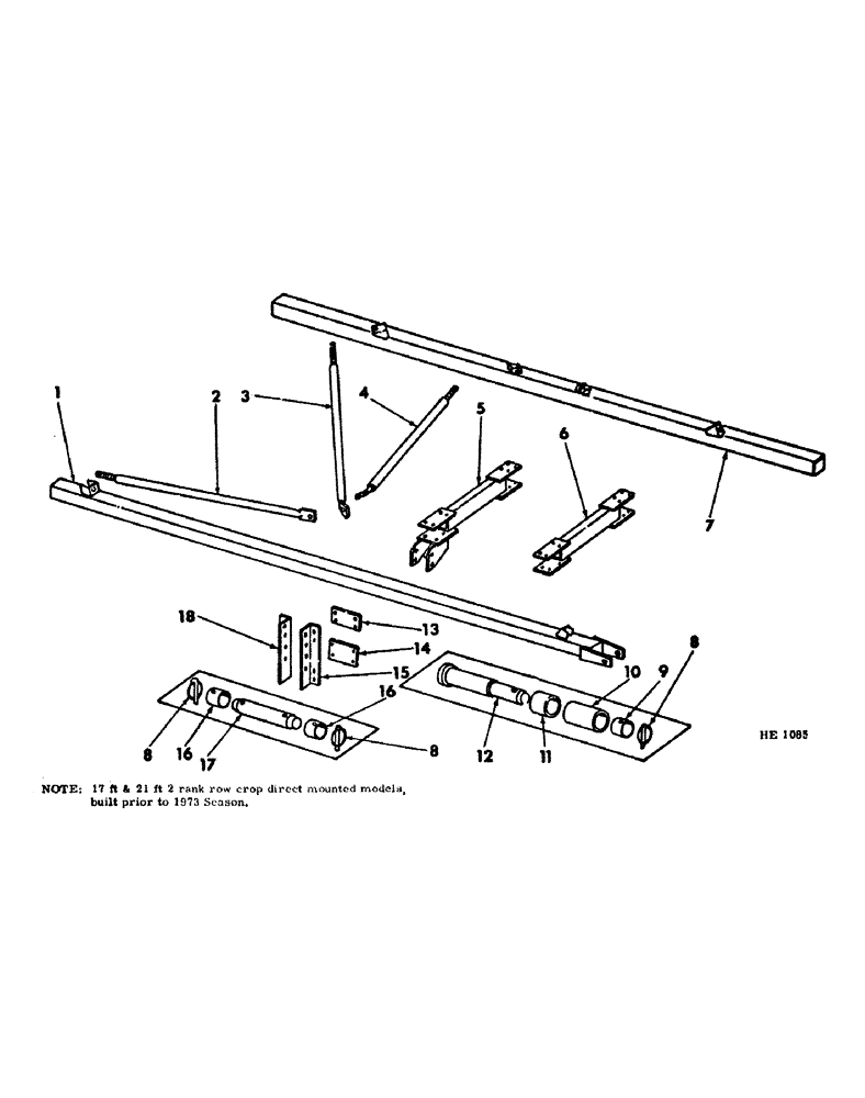 Схема запчастей Case IH 55 - (07-05) - FRAME AND TRACTOR HITCH 