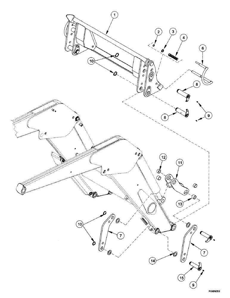 Схема запчастей Case IH L650 - (9-06) - QUICK ATTACH ADAPTER (09) - CHASSIS/ATTACHMENTS