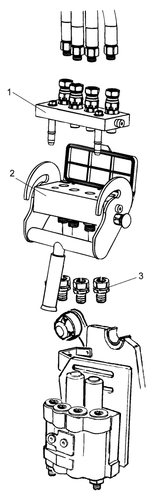 Схема запчастей Case IH LX740 - (35.525.AD[04]) - QUICK COUPLER RELEASE, 4 COUPLER, CDE CONTROL VALVE (35) - HYDRAULIC SYSTEMS