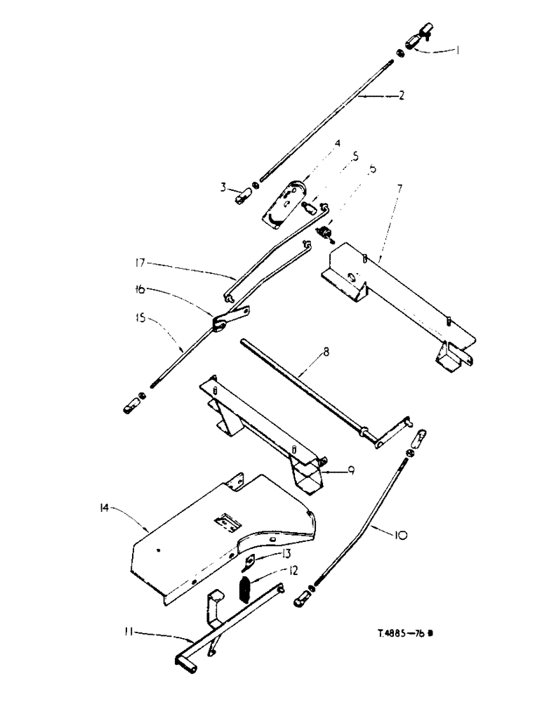 Схема запчастей Case IH 434 - (8-15) - ROD ACTUATED FOOT ACCELERATOR ATTACHMENTS - NARROW TREAD (88) - ACCESSORIES