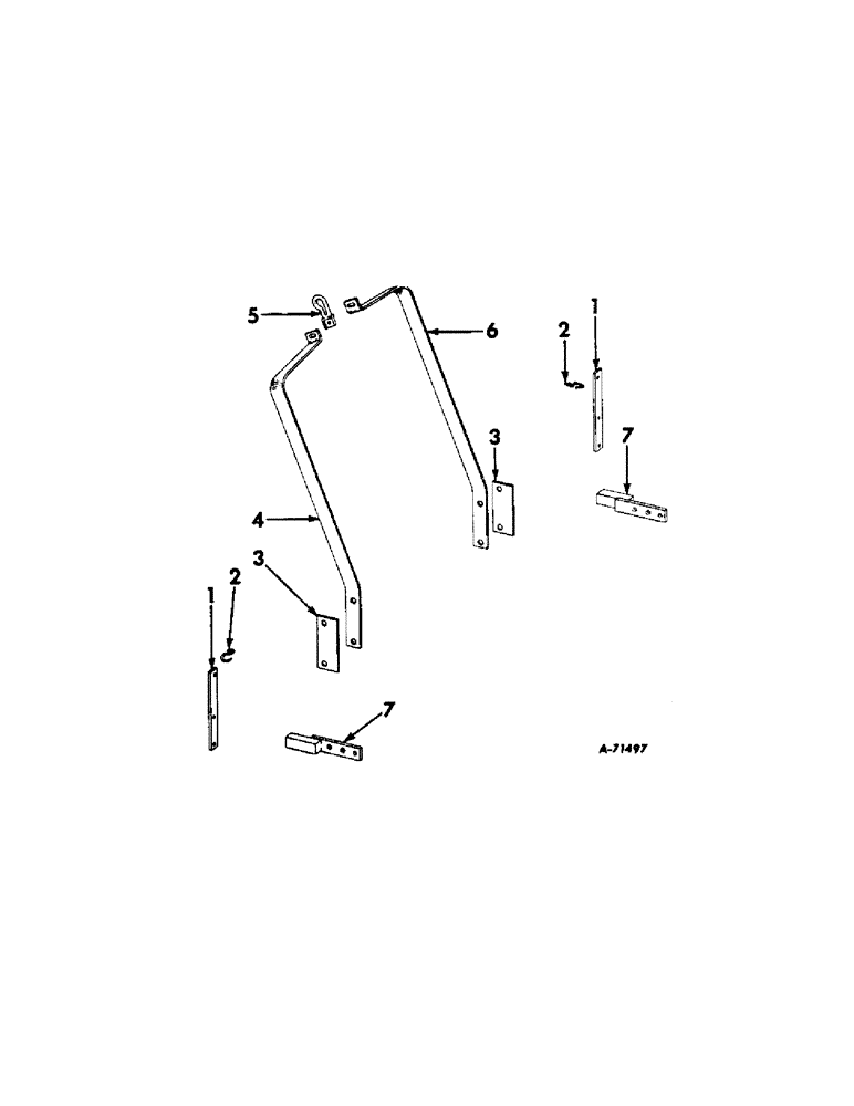 Схема запчастей Case IH 284 - (A-31) - MARKER EXTENSION BRACKET, PARTS FOR USE WITH MARKER WHEN USING 268 & 468 CULTIVATORS 