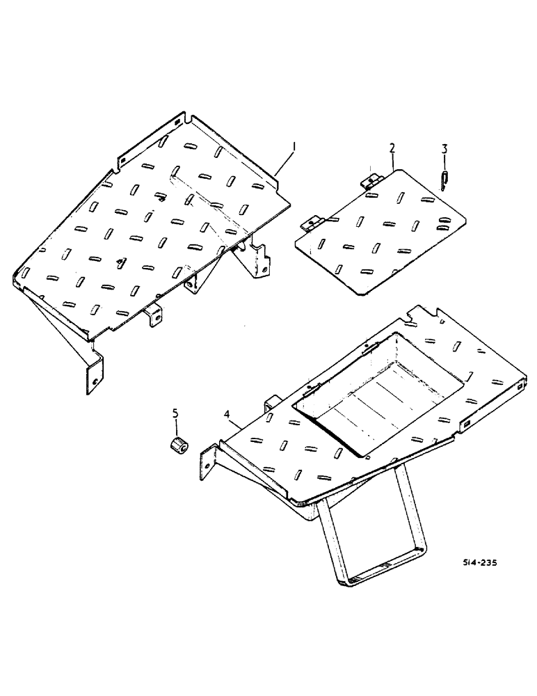 Схема запчастей Case IH 684 - (13-021) - PLATFORM MOUNTING STEP AND TOOLBOX (05) - SUPERSTRUCTURE