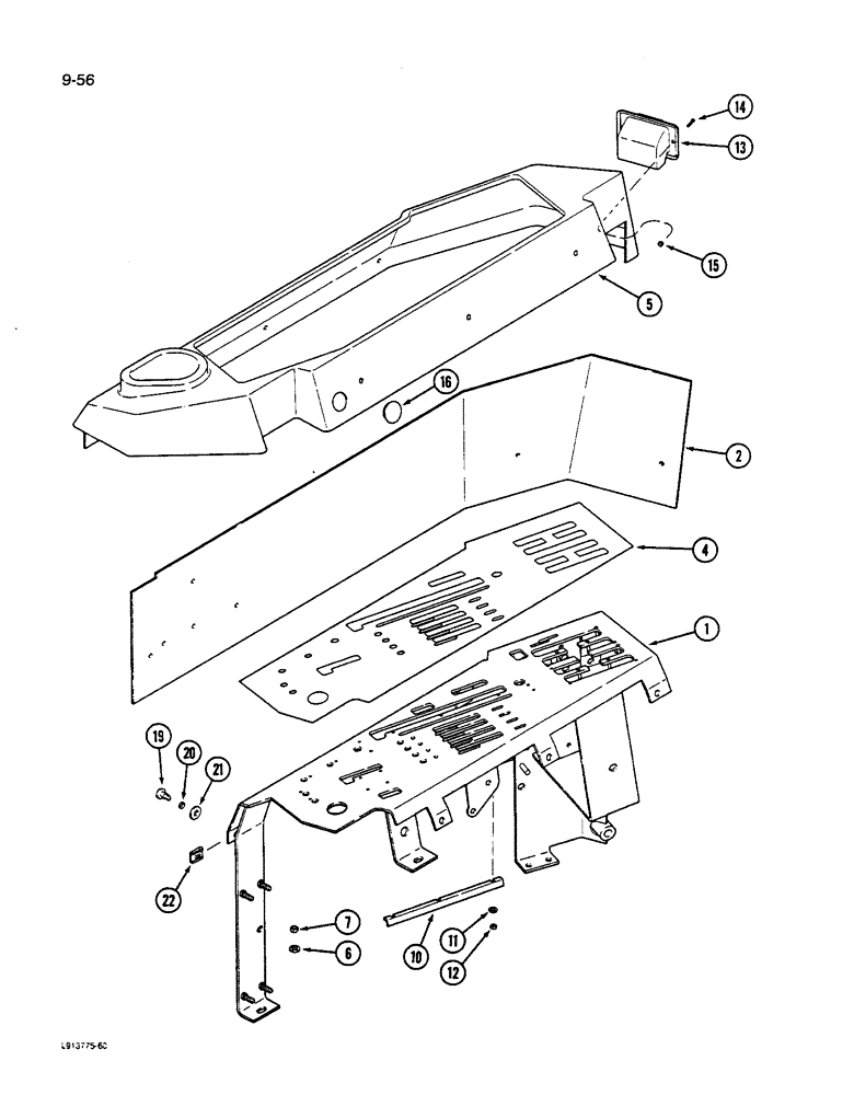 Схема запчастей Case IH 9280 - (9-056) - ROPS CONTROL CONSOLE SYNCHROSHIFT TRACTOR (09) - CHASSIS/ATTACHMENTS