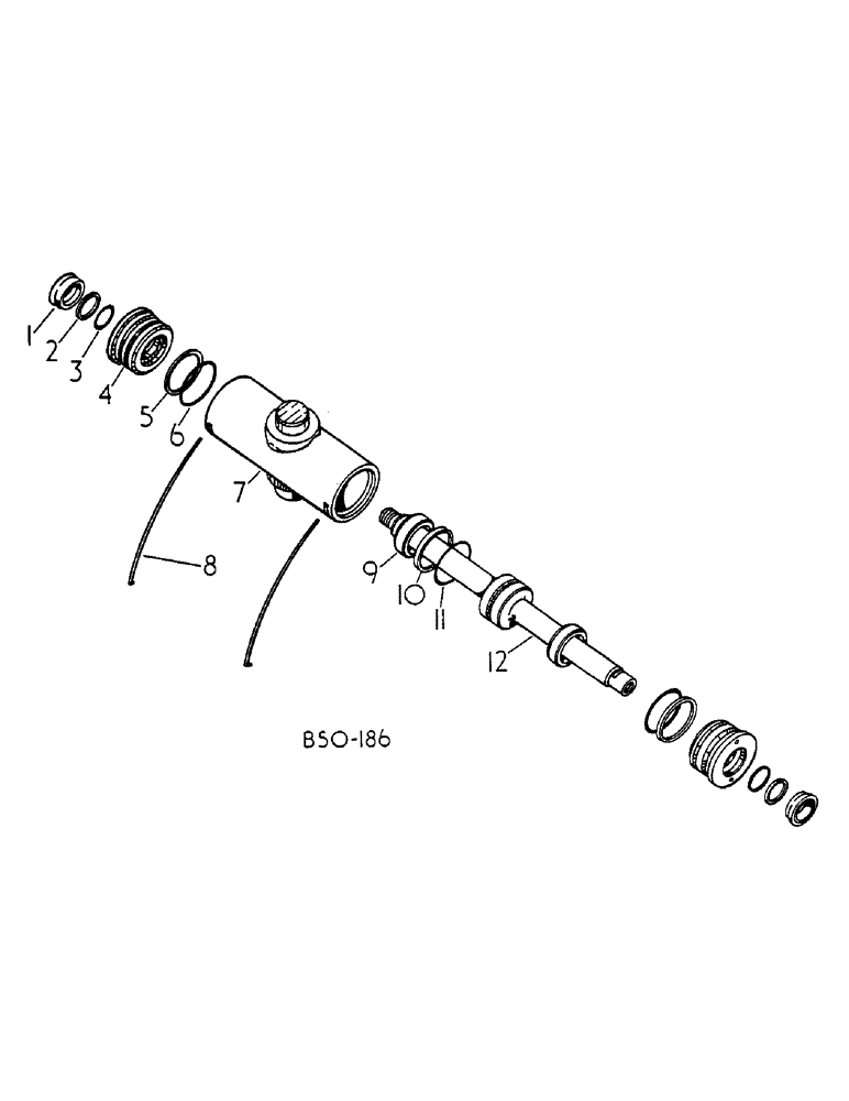 Схема запчастей Case IH 584 - (10-065) - STEERING CYLINDER, 4-WHEEL DRIVE (07) - HYDRAULICS