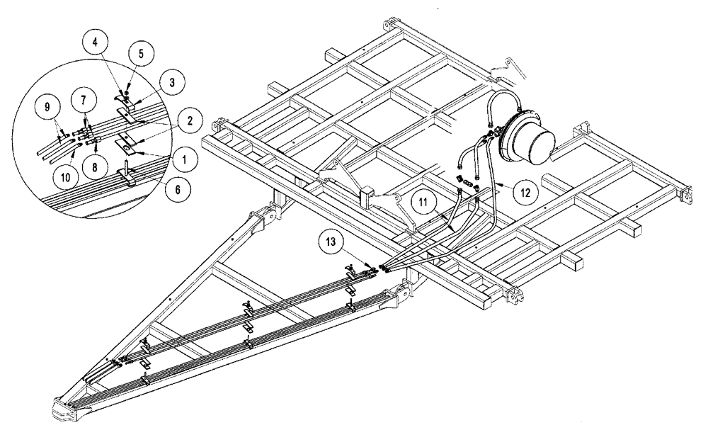 Схема запчастей Case IH CONCORD - (8-06) - STANDARD FAN, W/REAR TOW AIR SYSTEM 