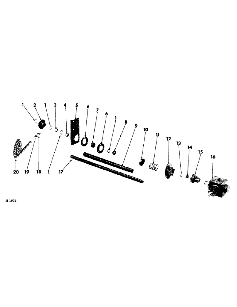 Схема запчастей Case IH 320 - (M-12) - WIDESPREAD DRIVE CLUTCH & SHAFT 