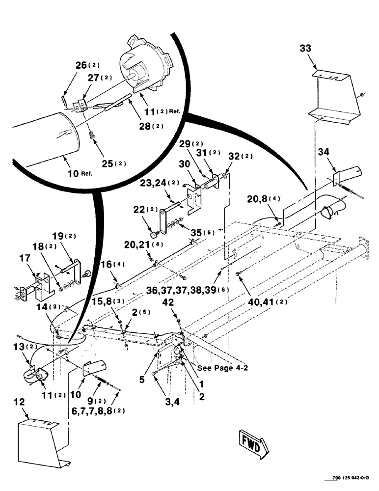 Схема запчастей Case IH 8465T - (4-12) - ELECTRICAL HARNESS ASSEMBLY, REAR (06) - ELECTRICAL