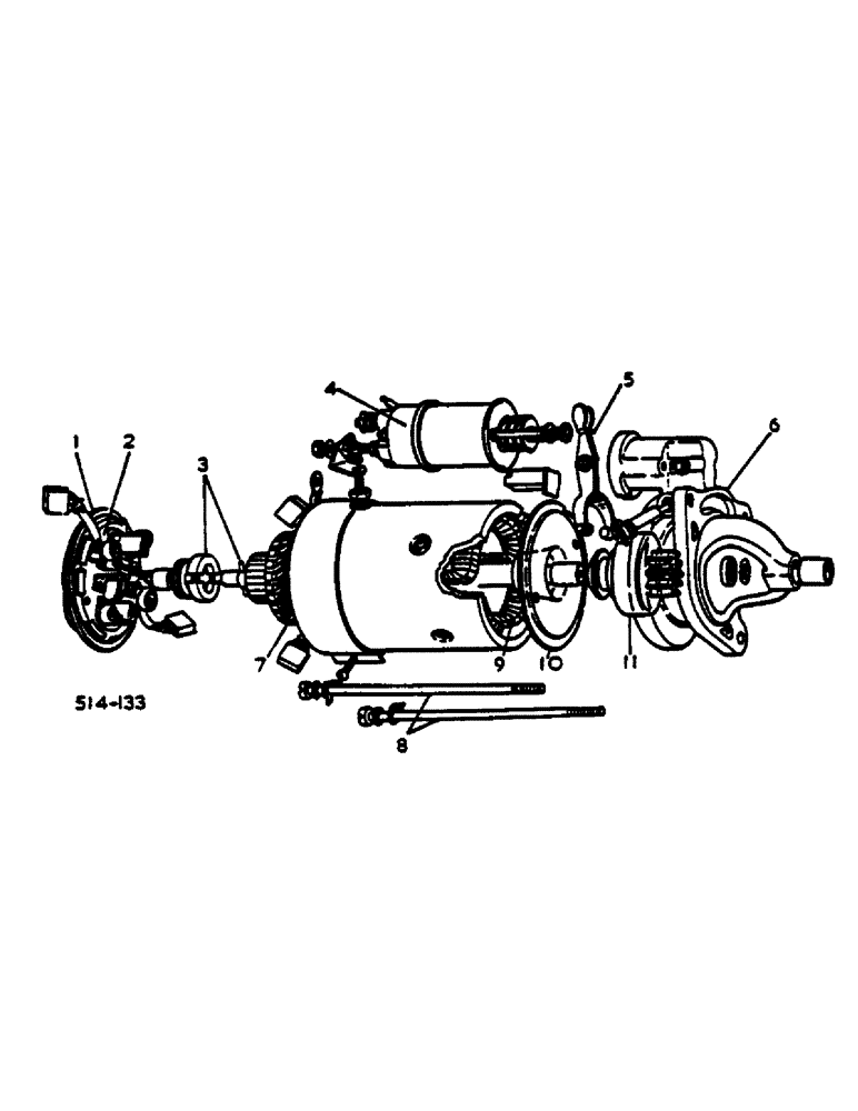 Схема запчастей Case IH 385 - (00I08) - STARTER MOTOR - LUCAS (06) - ELECTRICAL