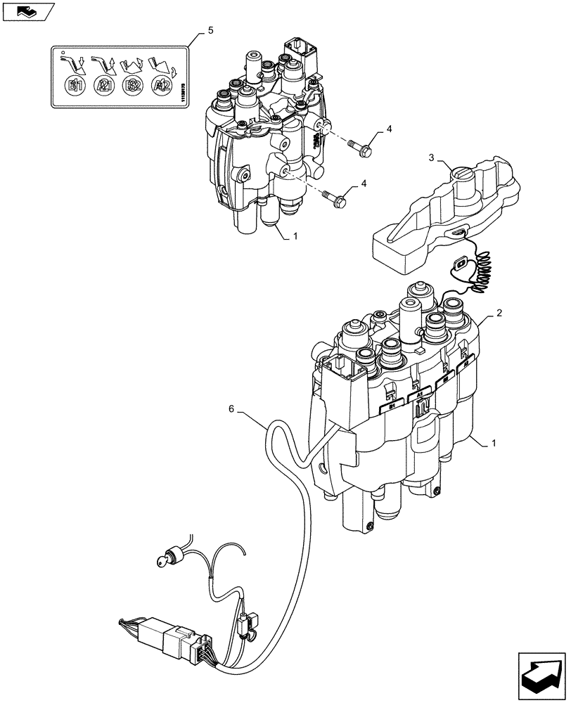 Схема запчастей Case IH L735 - (35.600.AQ[09]) - VAR - 717617006 - HYDRAULIC VALVE KIT, VALVE AND ELECTRIC CONNECTION FOR FARMALL 70, 80, 90, 95 (35) - HYDRAULIC SYSTEMS