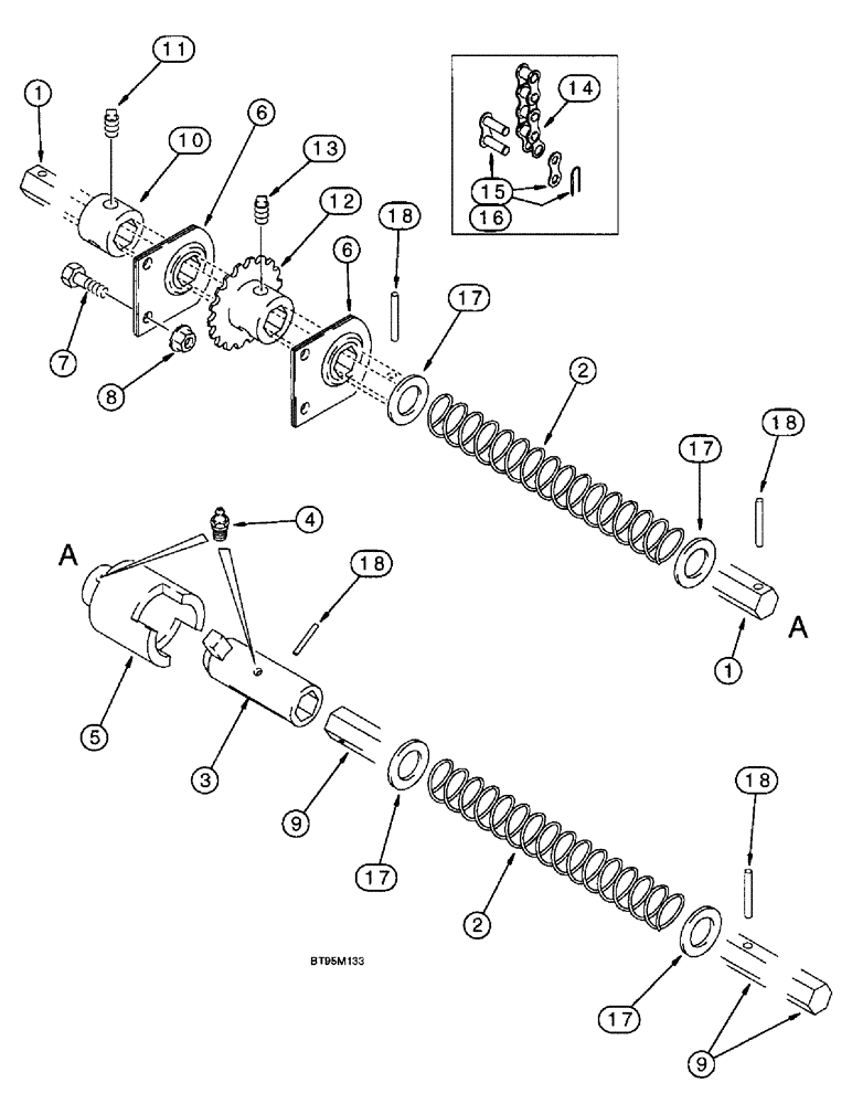 Схема запчастей Case IH 955 - (9B-32) - SECONDARY SEED DRIVE, 12 ROW NARROW - VERTICAL FOLD (09) - CHASSIS/ATTACHMENTS