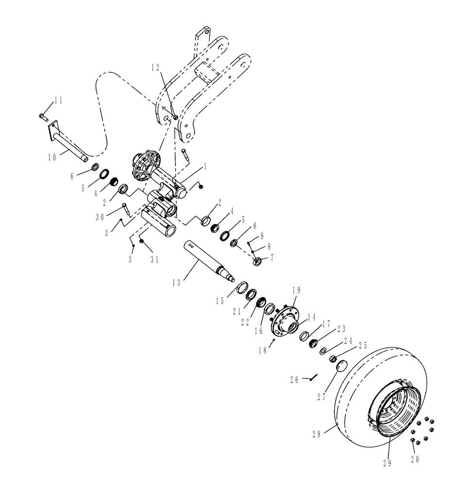 Схема запчастей Case IH RMX370 - (44.100.04) - ROCKSHAFT TANDEM 8-BOLT PARTS 2007 AND AFTER UNITS (44) - WHEELS