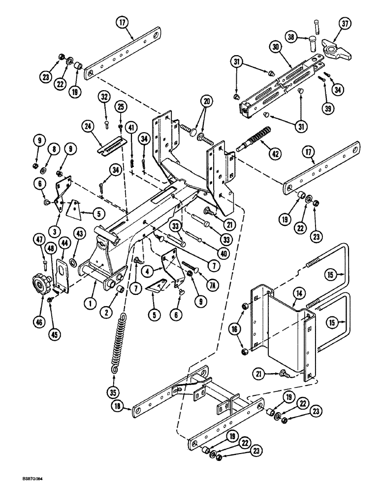 Схема запчастей Case IH 900 - (9-168) - ROW UNIT FRAME, PLATE TYPE UNIT PLANTER WITH PRESS WHEEL DRIVE ROW UNITS (09) - CHASSIS/ATTACHMENTS