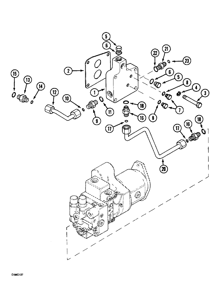 Схема запчастей Case IH 5150 - (8-030) - HYDRAULIC MANIFOLD, 30 KM/H (08) - HYDRAULICS