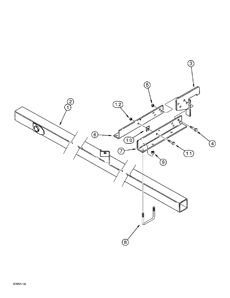 Схема запчастей Case IH 955 - (9A-028) - WING FRAMES AND LATCH, 12 ROW NARROW - PARALLEL FRONT FOLD (09) - CHASSIS/ATTACHMENTS