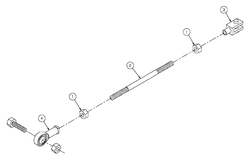 Схема запчастей Case IH FLX3300B - (02-034) - THROTTLE LINKAGE ROD (FLX3300B CAT ENGINE & FLX3330B) (01) - ENGINE